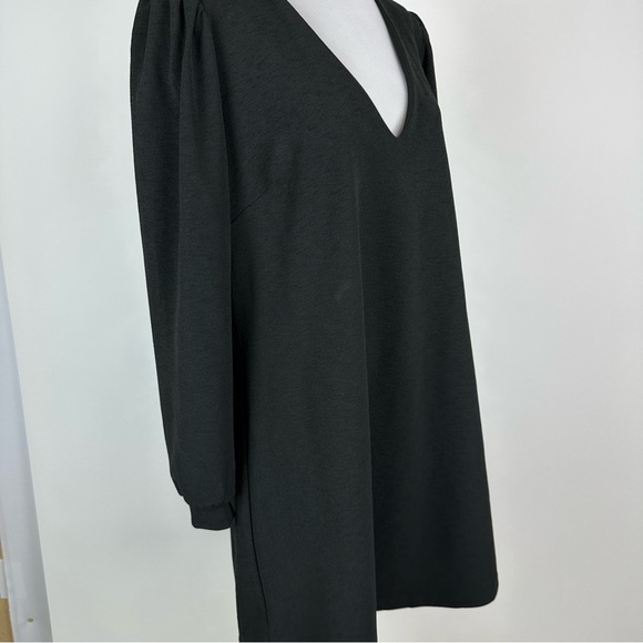 City Chic Quiero Dress Black V Neck Sheath Dress Size 14 - Picture 6 of 15